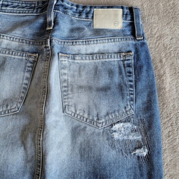 Ag Adriano Goldschmied The Erin distressed denim skirt - Picture 5 of 11